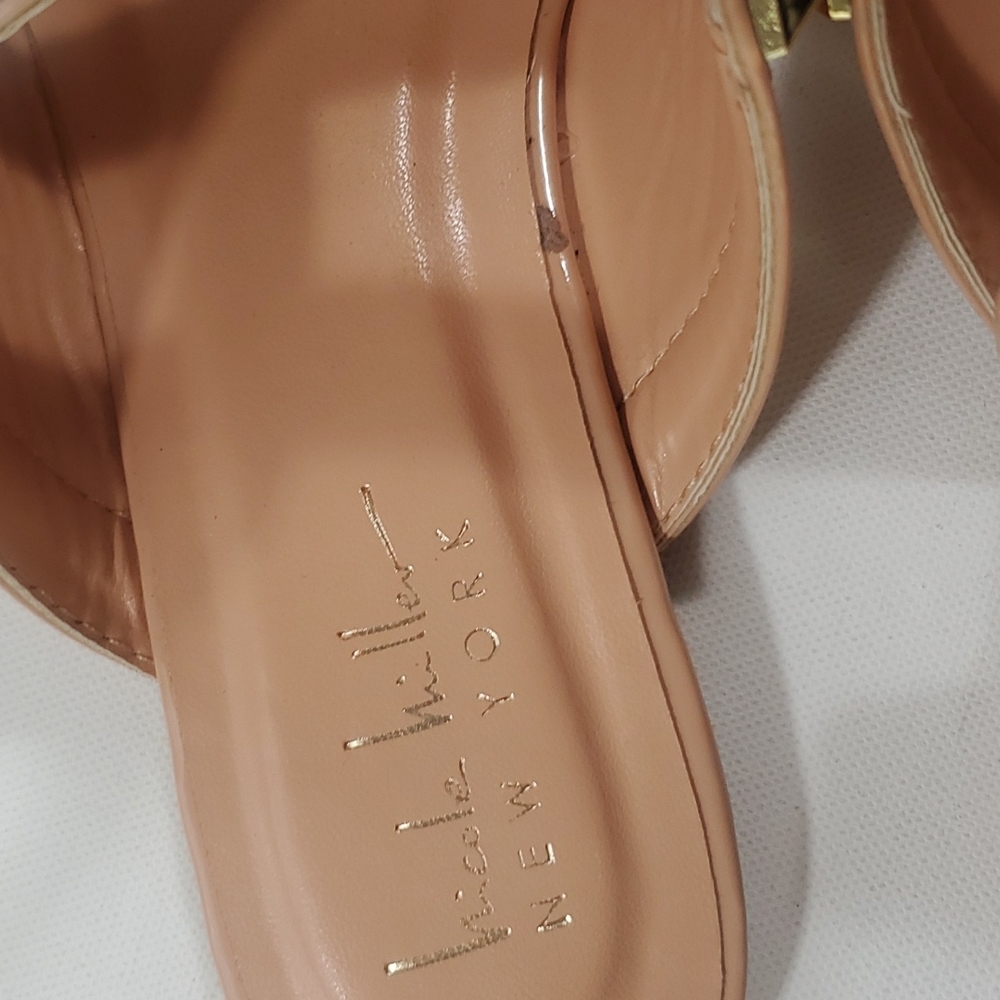 Nicole Miller New York Nude Studded flat mules size 8 - Picture 14 of 16